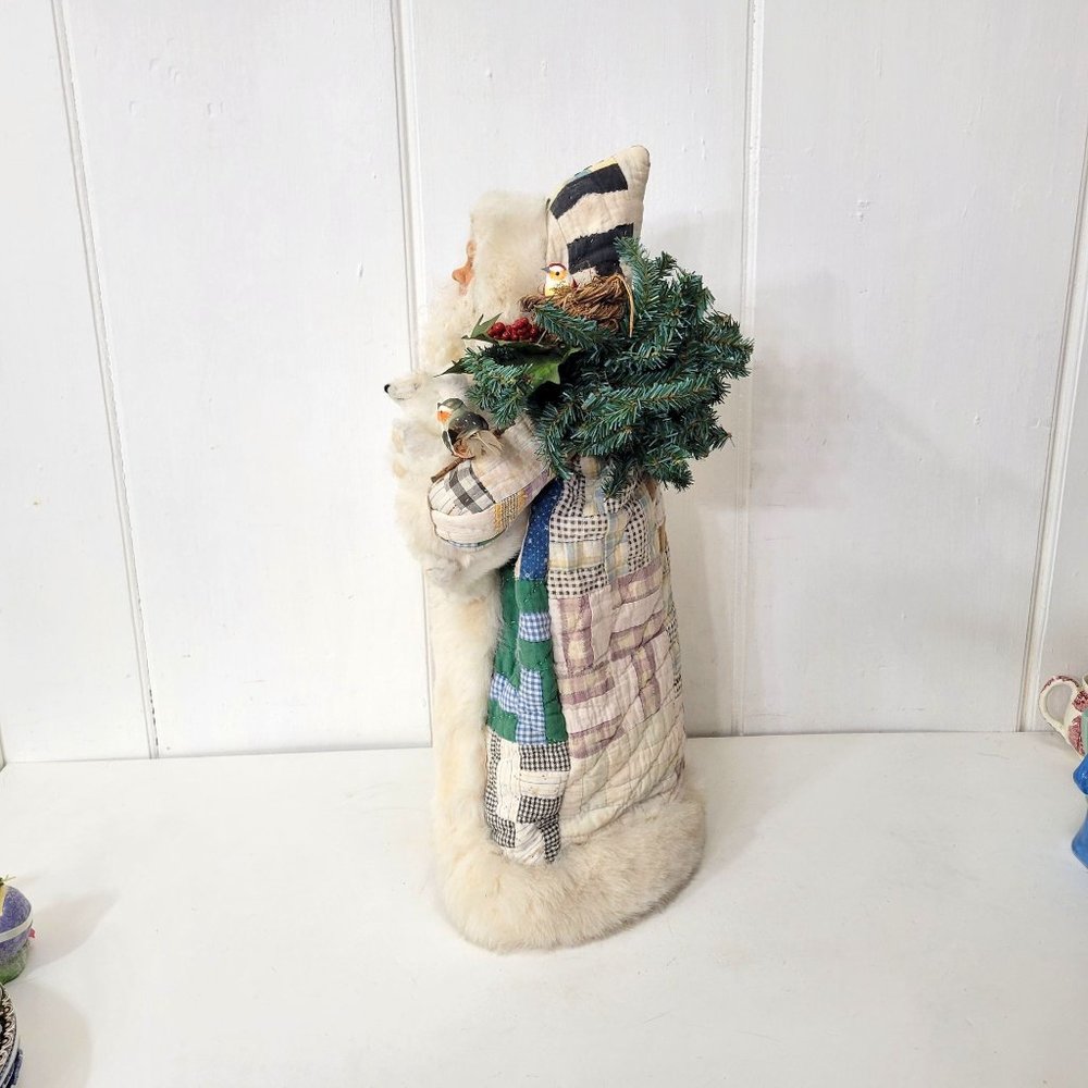 Linda Randall Collectible Primitive Quilt Santa 1992 Limited Edition - Picture 7 of 8